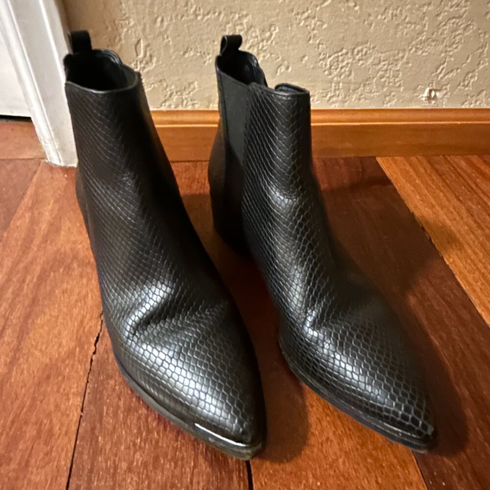 Marc Fisher Snake Skin Booties
